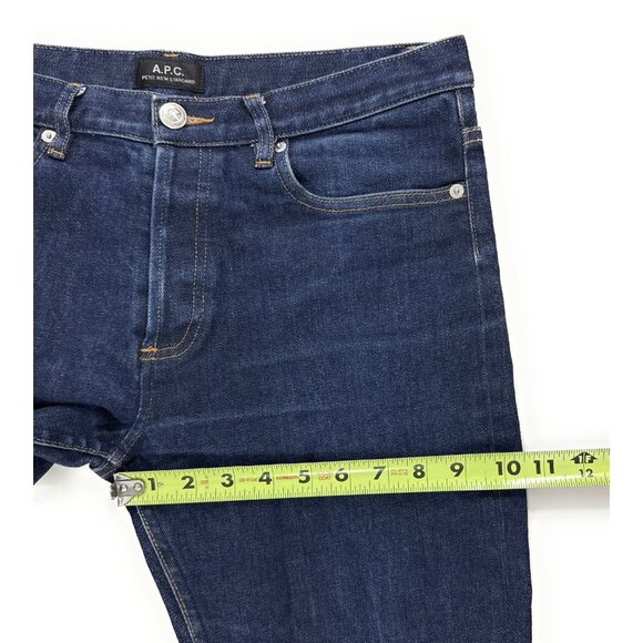 APC Petit New Standard Unisex Jeans Size 32x27 Slim Tapered Button Fly - Picture 7 of 11
